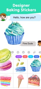 Water Color Baking Stickers screenshot #3 for iPhone