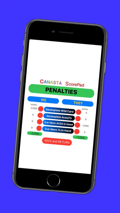 Canasta ScorePad Screenshot