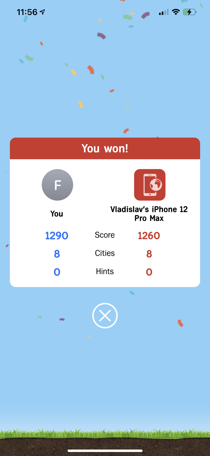 City Names Word Chain Game