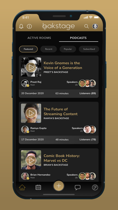 Bakstage: Interactive Podcasts Screenshot