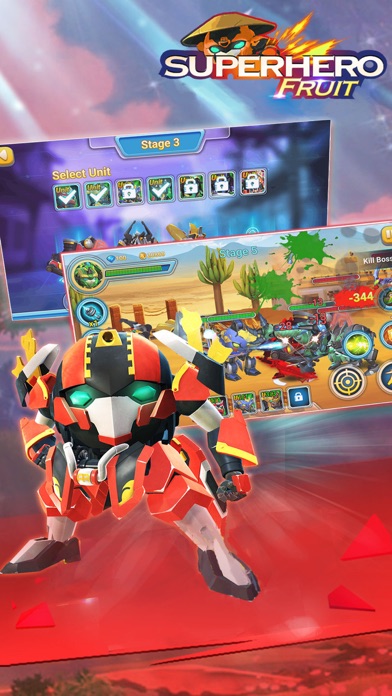 Superhero Fruit: Robot War screenshot 2