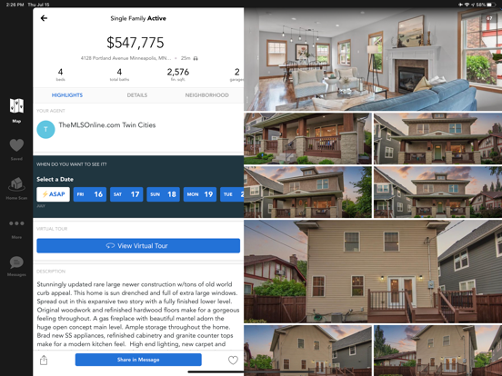 TheMLSonline Home Search iPad screenshot 4 - Lifestyle app