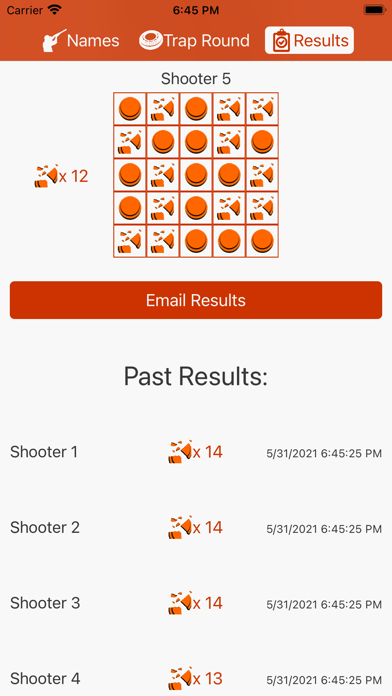 Trap Shooting Scorecard Screenshot
