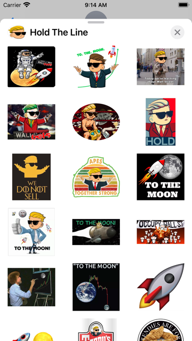 Hold the Line WSB Stickers Screenshot