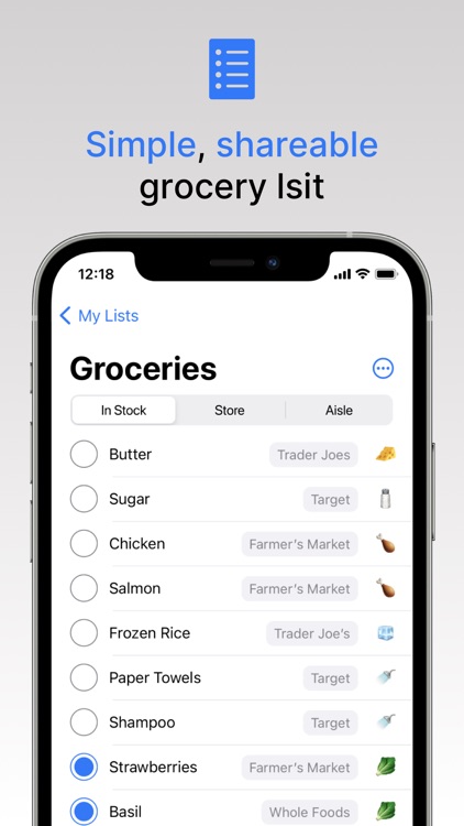Pantry: Share Grocery Lists