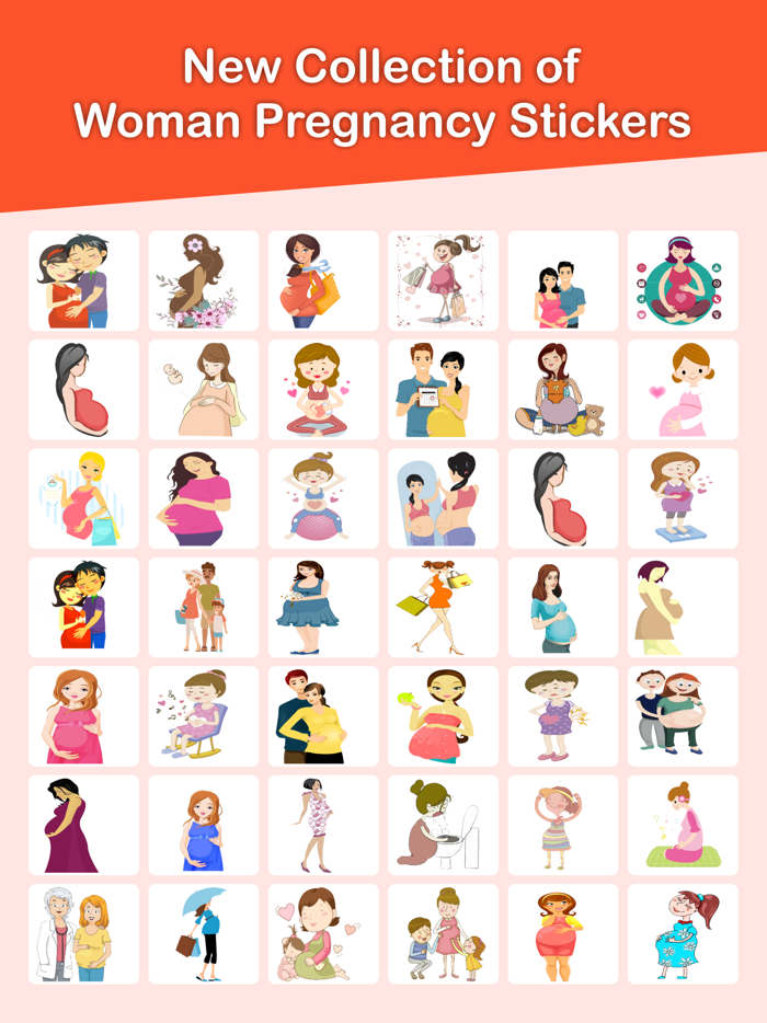 Women Pregnancy Stickers
