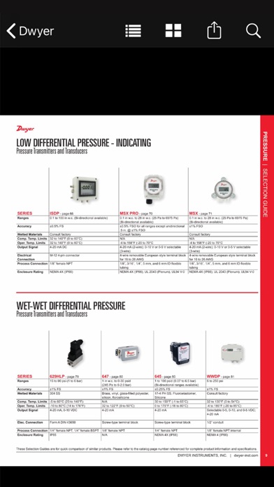 Screenshot #3 pour Dwyer Instruments Intl Catalog