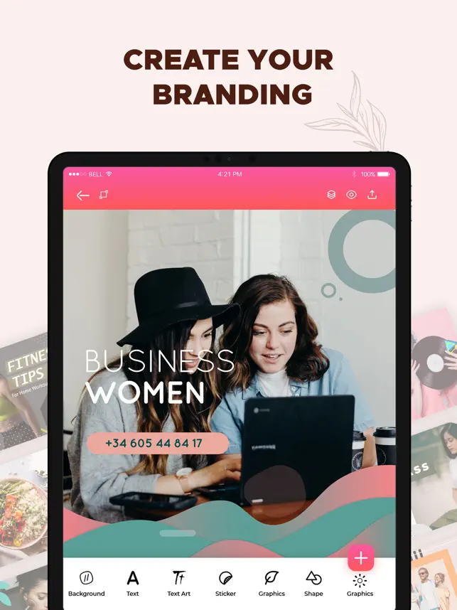 Captura de Pantalla 6 Graphic Design & Logo Creator iphone