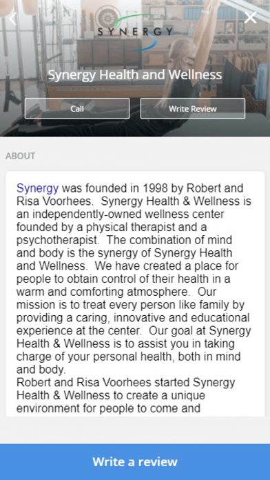 Synergy Health and Wellness Screenshot