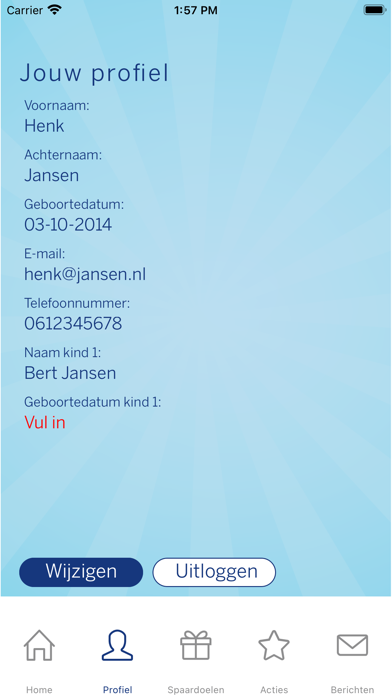 Ballorig Spaar en Speel App Screenshot