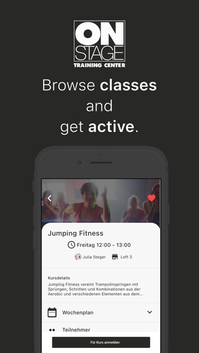 ON STAGE Tanz- & Fitnessstudio Screenshot