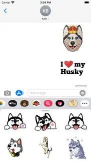 smart husky stickers iphone screenshot 1