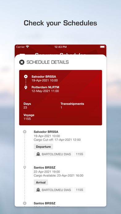 Hamburg Süd eCommerce Screenshot