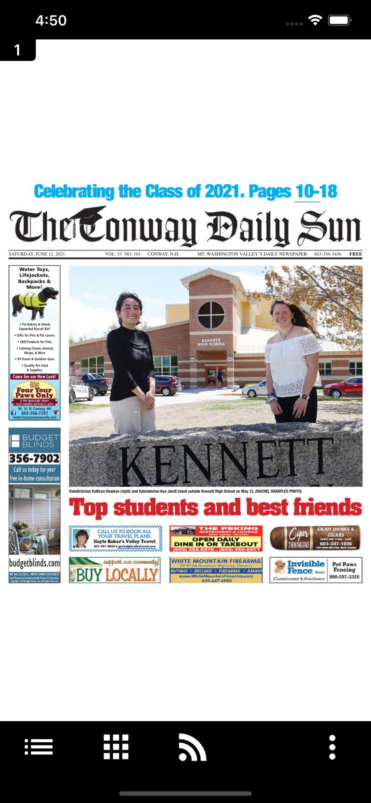 The Conway Daily Sun Replica