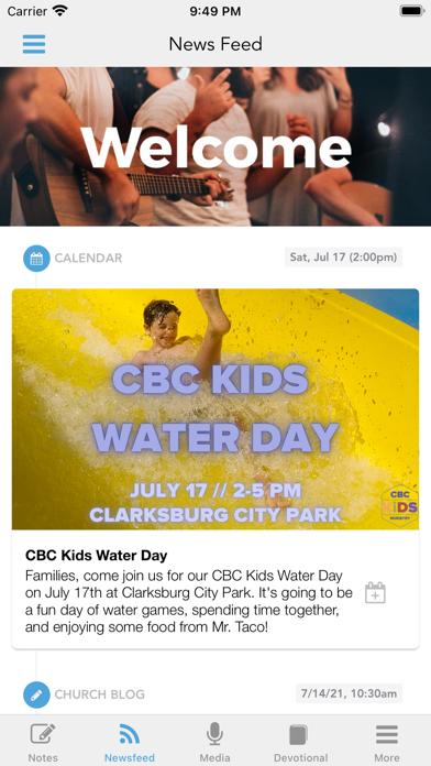 Clarksburg Baptist Church Screenshot