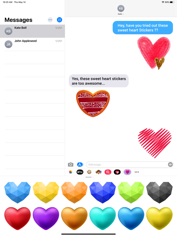 Screenshot #5 pour Sweet Heart Stickers