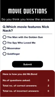 bond trivia iphone screenshot 2