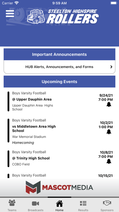Steelton-Highspire Athletics Screenshot