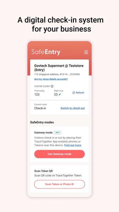 SafeEntry (Business) Screenshot