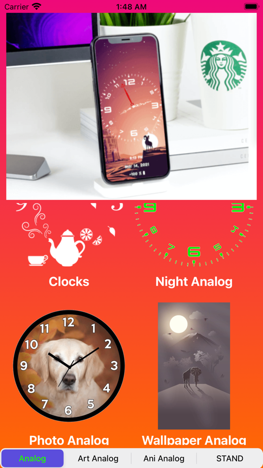 #1. Analog Clock-OLEDX Large Clock (iOS) Av: Muhammad Yasin Javed