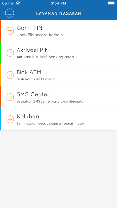 SMS Banking Bank Sumsel Babel Screenshot