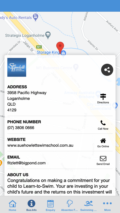 Sue Howlett Swim School Screenshot
