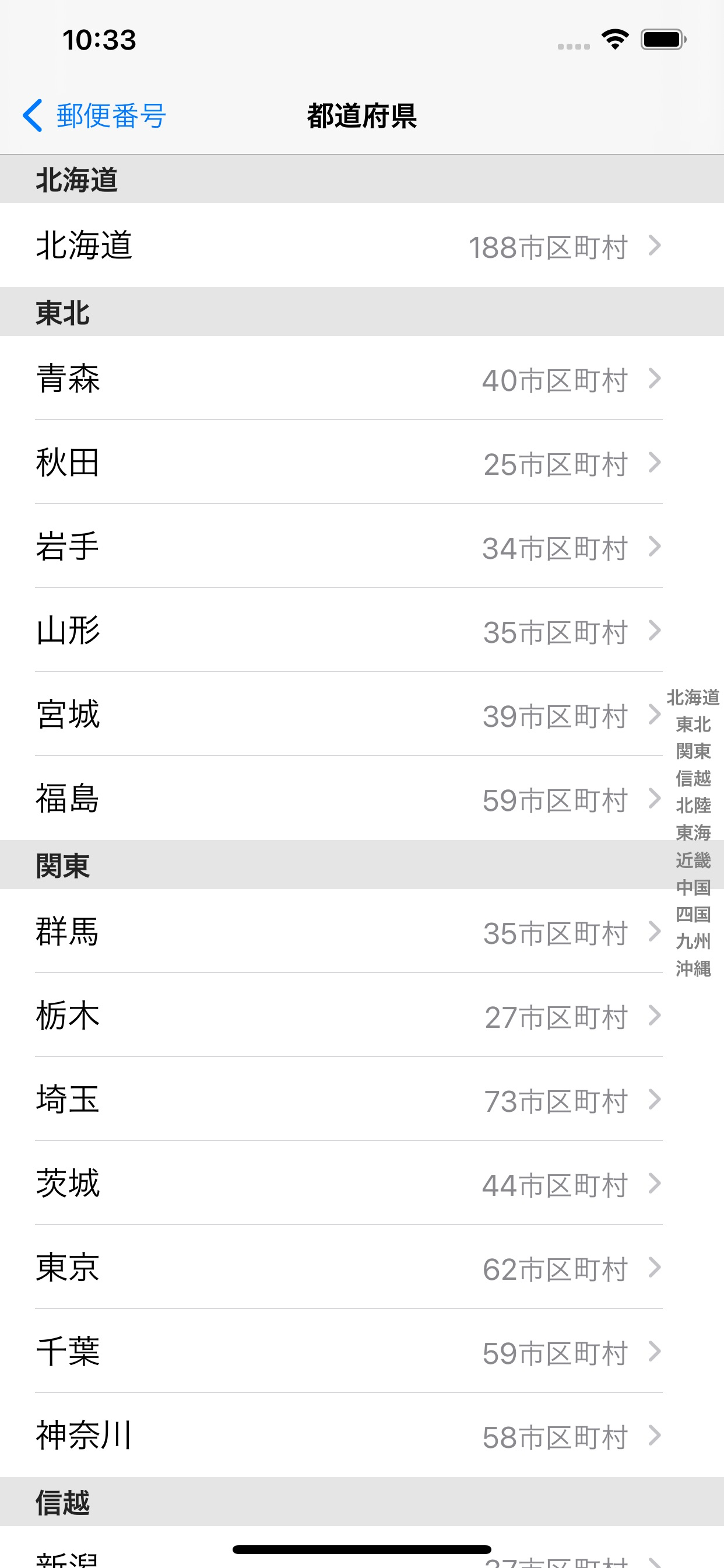 日本郵便番号Lite