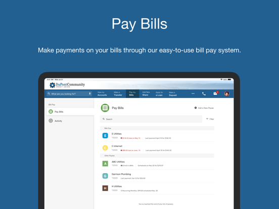 MyDCCU Mobile iPad screenshot 4 - Finance app
