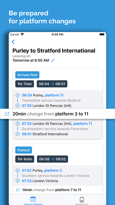 Screenshot #3 pour Train Times UK Journey Planner