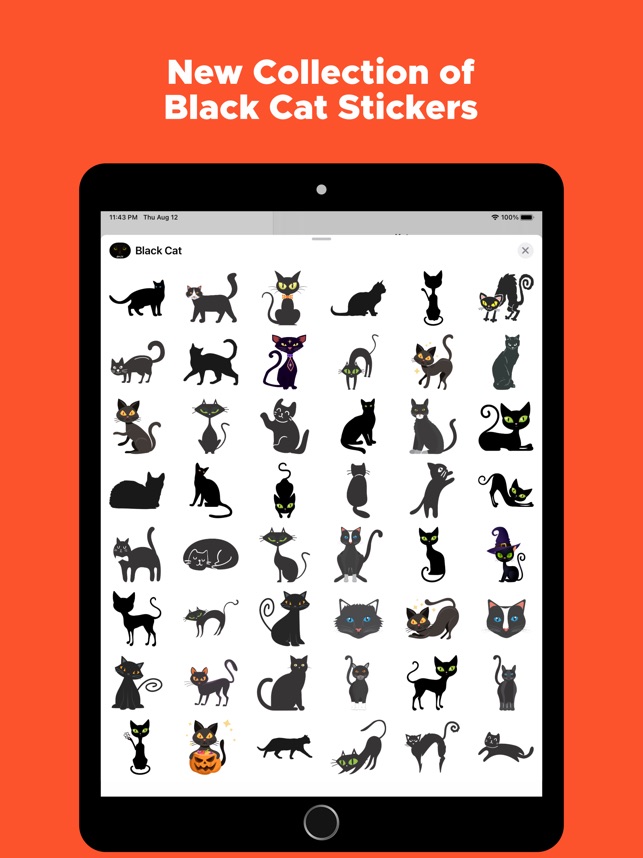 Best Black cat stickers emoji on the App Store