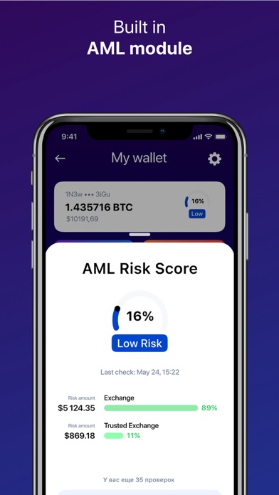 AMLSafe - bitcoin wallet screenshot 3