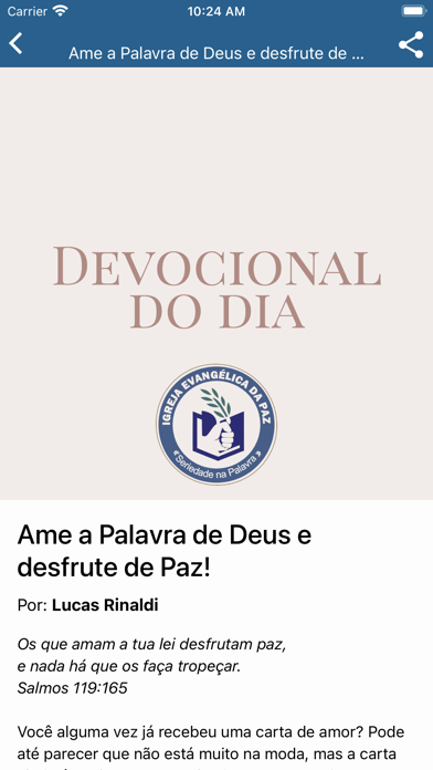 Igreja Evangélica da Paz Screenshot