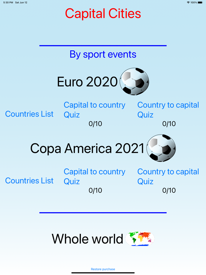 National capital cities - quiz