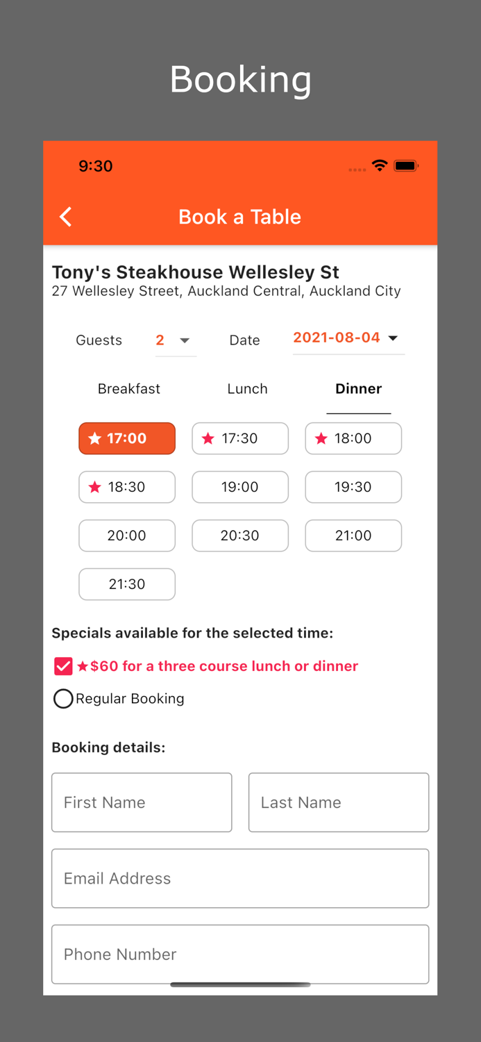 Restaurant Hub for Customers