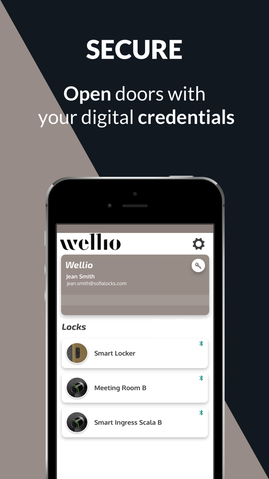 #4. Wellio - Access Control (iOS) Podle: Sofia SRL