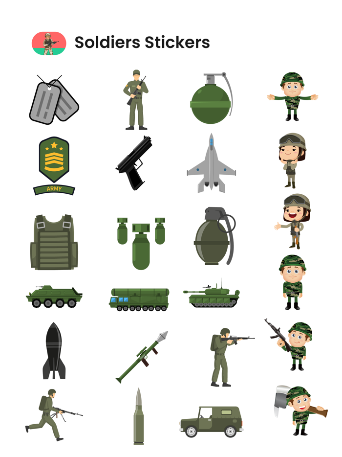 Brave Soldier Stickers