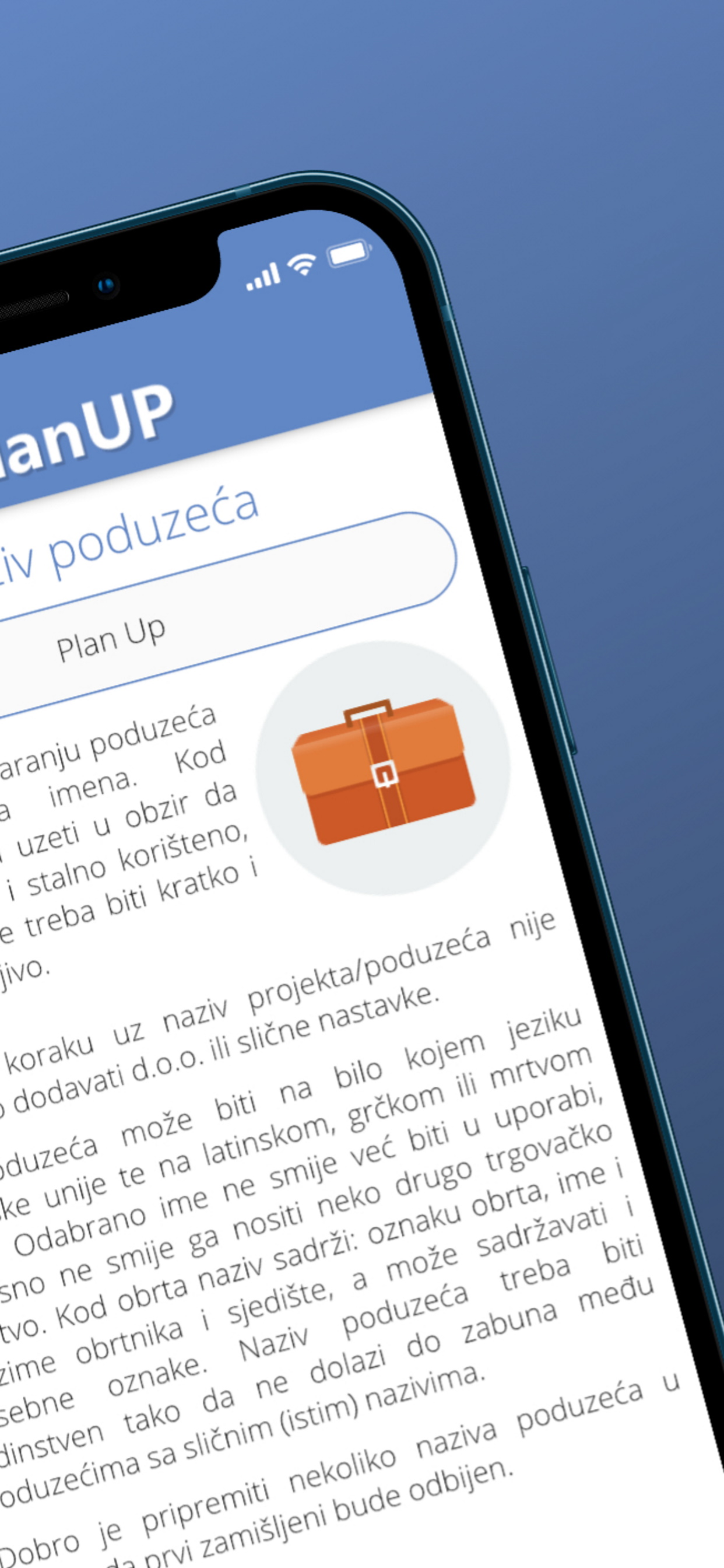PlanUP - Napravi poslovni plan