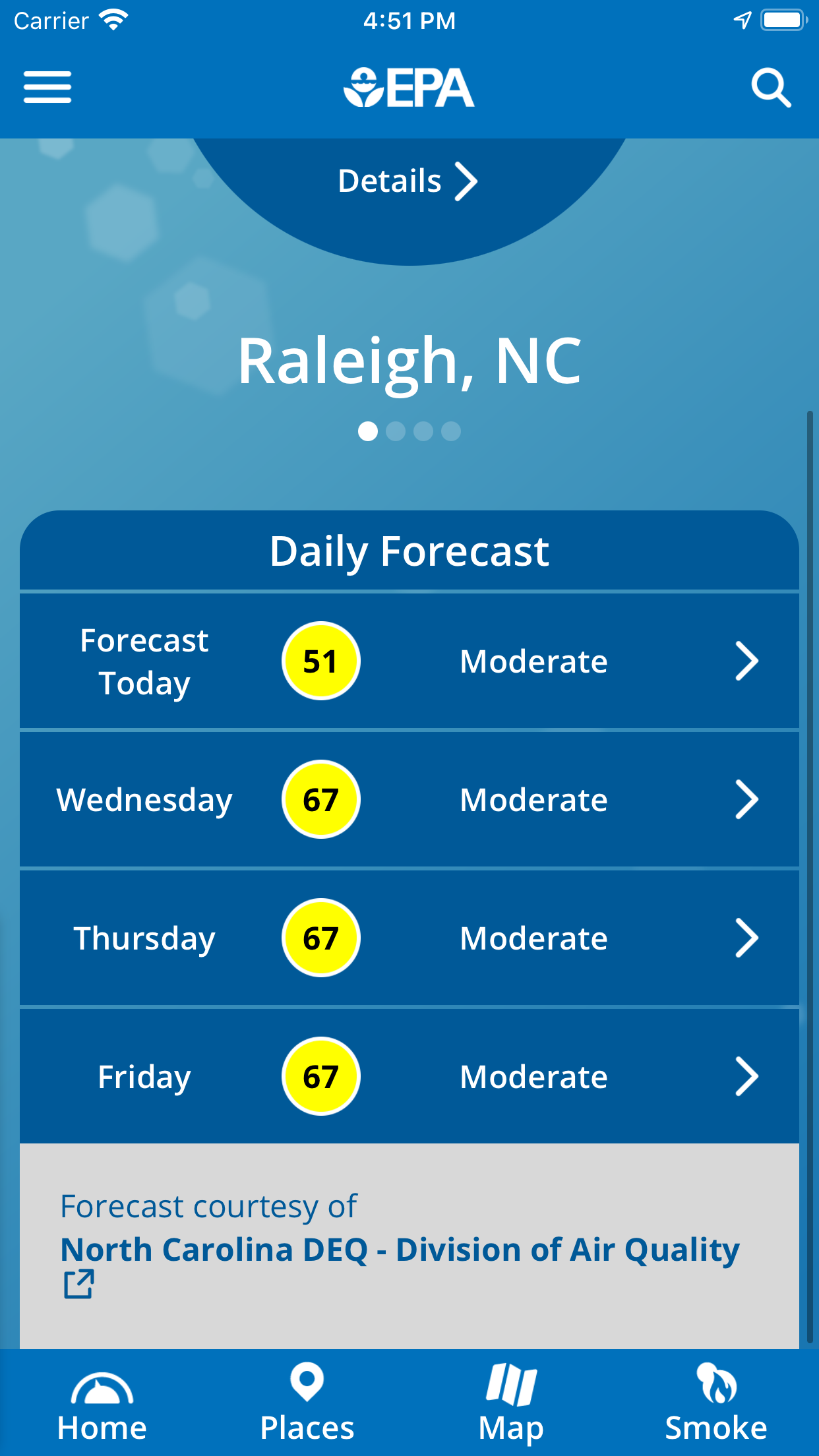 EPA AIRNow screenshot 2