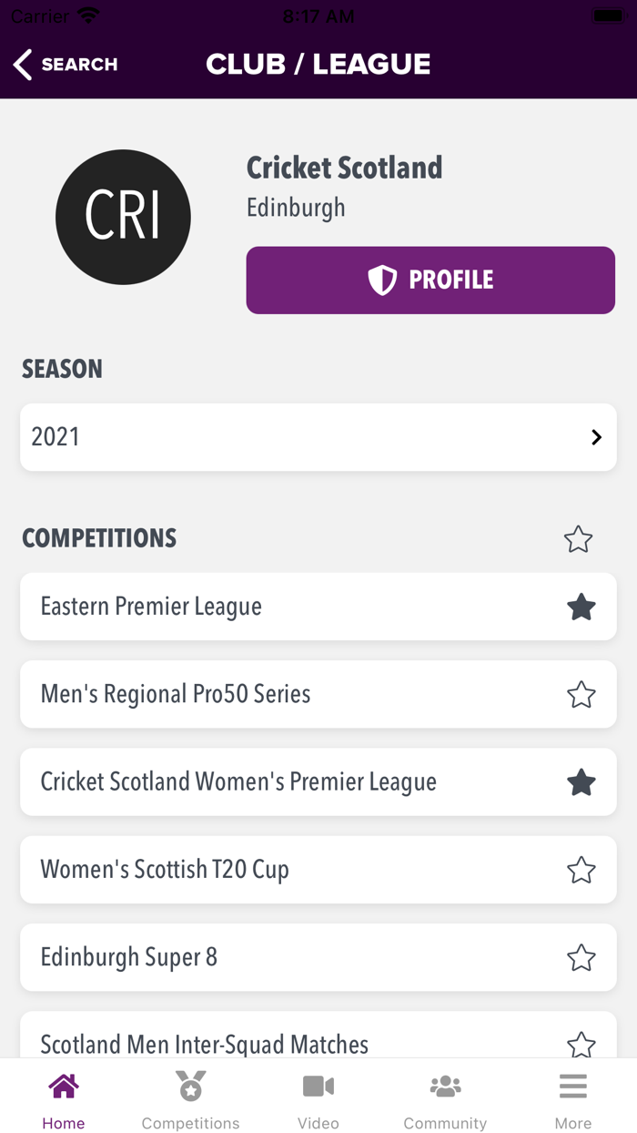 Cricket Scotland Live