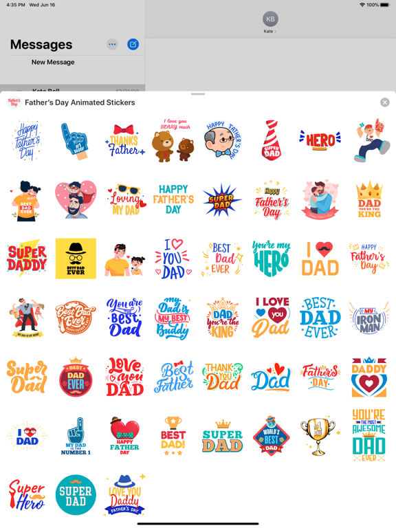 Screenshot #5 pour Father’s Day Animated Stickers