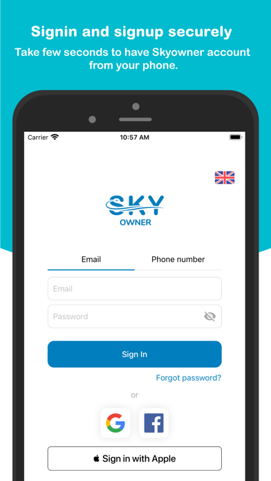 SkyBooking Owner Screenshot