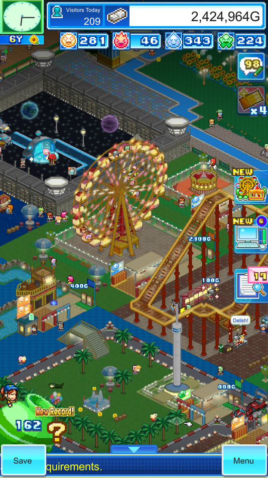 #5. Dream Park Story (iOS) Podle: Kairosoft Co.,Ltd