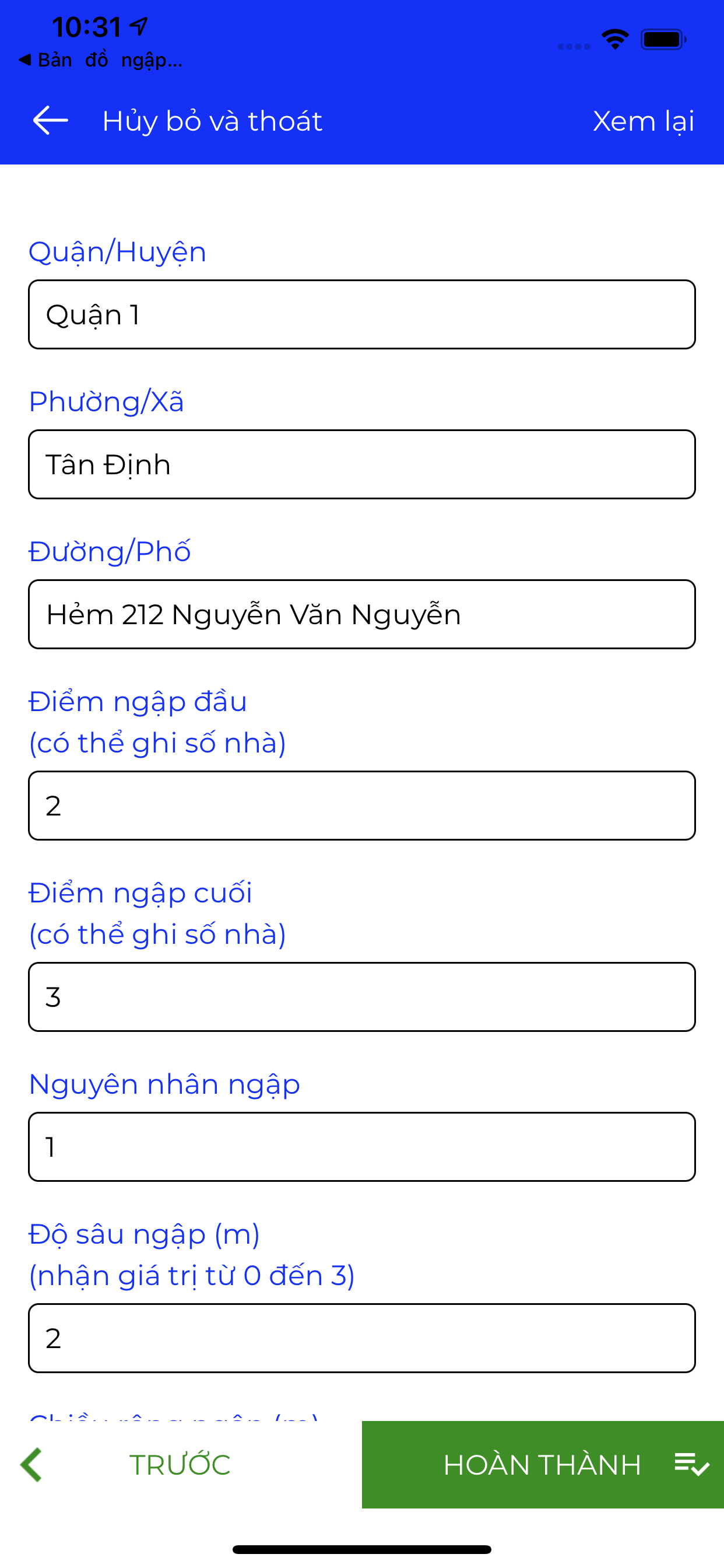 Báo cáo ngập HCMC