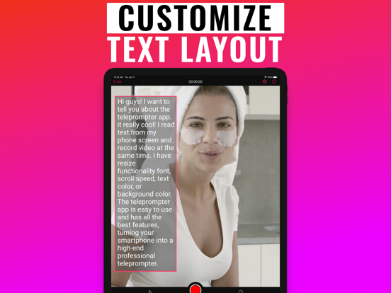 Teleprompter — Big Video Y Vu iPad screenshot 2 - Photo & Video app