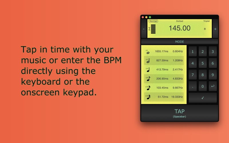 Screenshot #3 pour BPM Tap Tempo