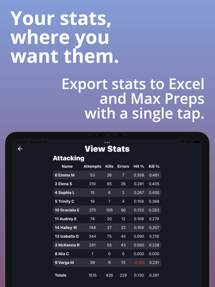 Stat Together Volleyball