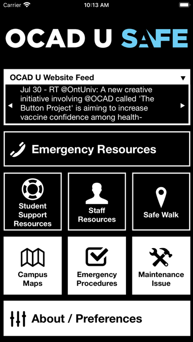 OCAD U Safe Screenshot
