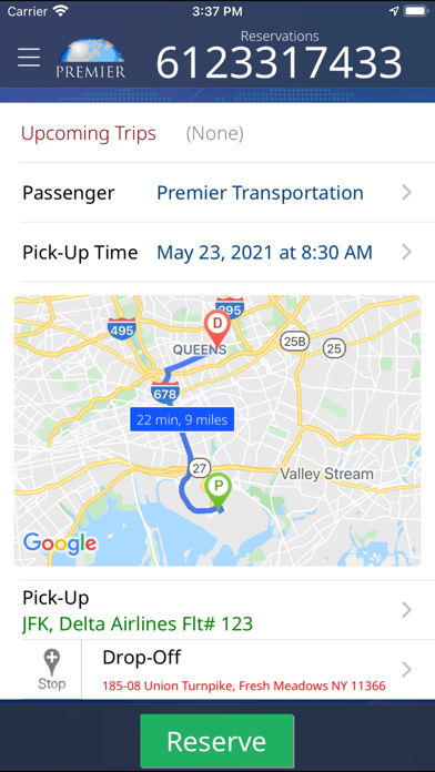 Premier Transportation Screenshot