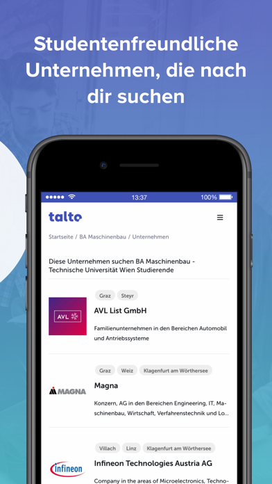Talto: Studentenjob & Jobsuche Screenshot