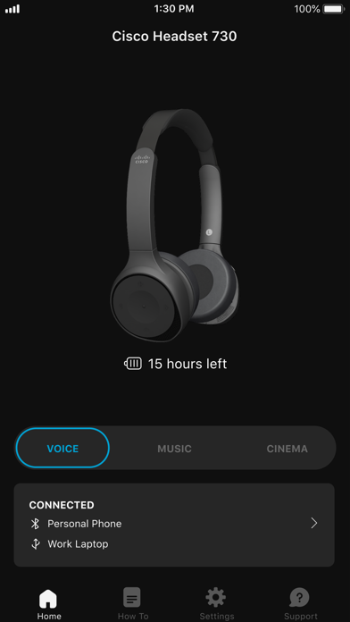 Cisco Headsets Screenshot